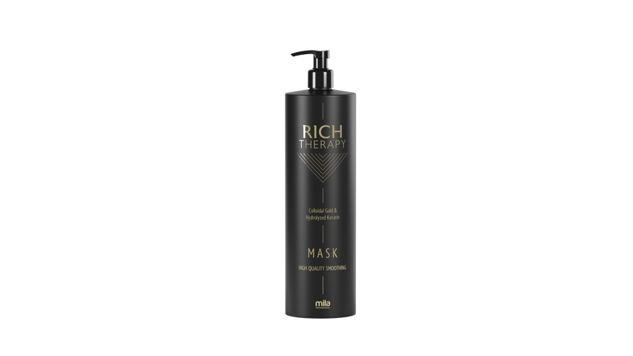 MILA RICH THERAPY PLAUKŲ KAUKĖ SU KOLOIDINIU AUKSU IR HIDROLIZUOTU KERATINU 250 ml, 1000 ml